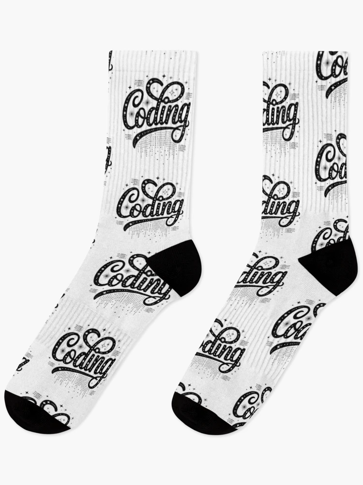 Thumbnail 1 of 5, Socks, Coding Laptop Code Brackets Programmer Developer Gift designed and sold by LoFizzy.