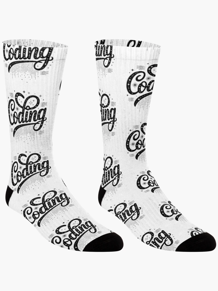 Thumbnail 3 of 5, Socks, Coding Laptop Code Brackets Programmer Developer Gift designed and sold by LoFizzy.
