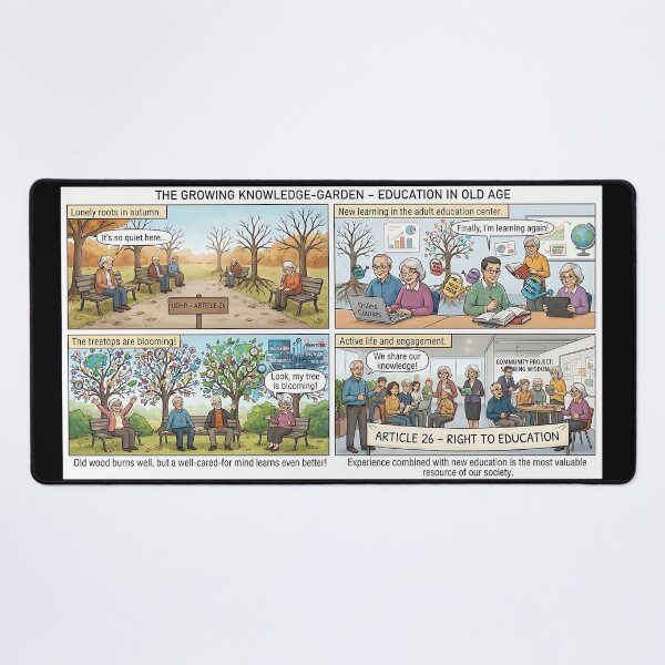 Item preview, Knowledge flourishes: Education in old age is a right designed and sold by Mianku | Für das Leben.
