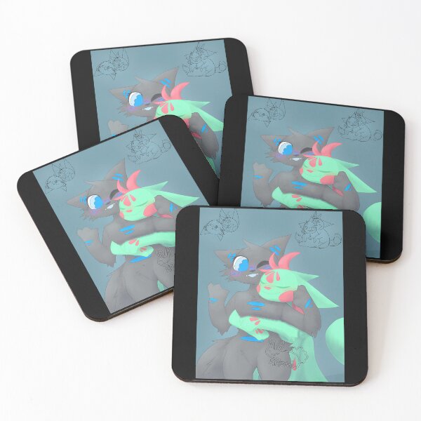 Item preview, Cute Anthropomorphic Cat and Dragon Hugging Illustration designed and sold by Baby-Care.