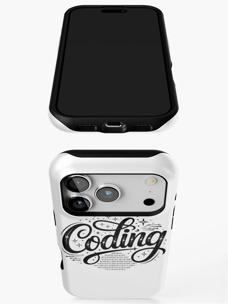 Thumbnail 3 of 4, iPhone Case, Coding Code Brackets Programmer Developer Gift designed and sold by LoFizzy.