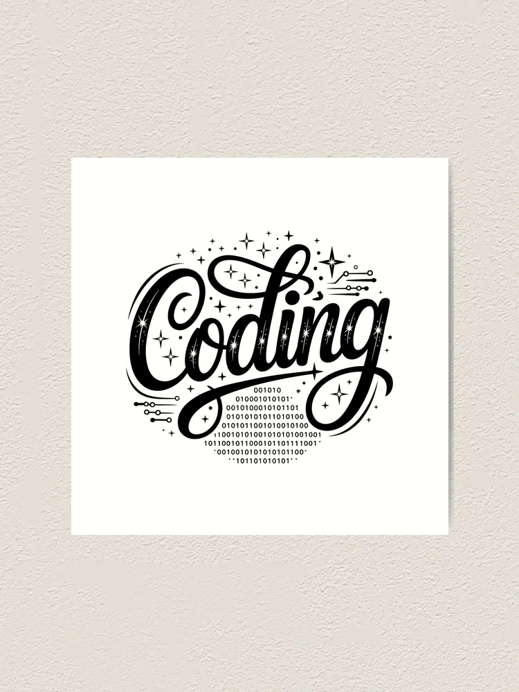 Thumbnail 1 of 3, Art Print, Coding Code Brackets Programmer Developer Gift designed and sold by LoFizzy.