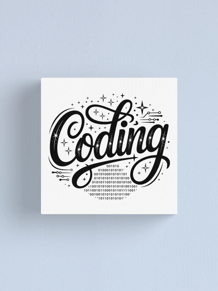 Thumbnail 1 of 3, Canvas Print, Coding Code Brackets Programmer Developer Gift designed and sold by LoFizzy.