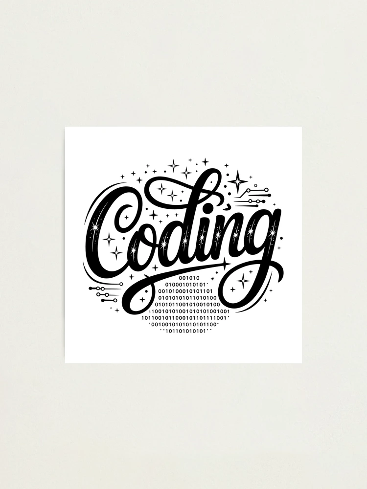 Thumbnail 1 of 3, Photographic Print, Coding Code Brackets Programmer Developer Gift designed and sold by LoFizzy.