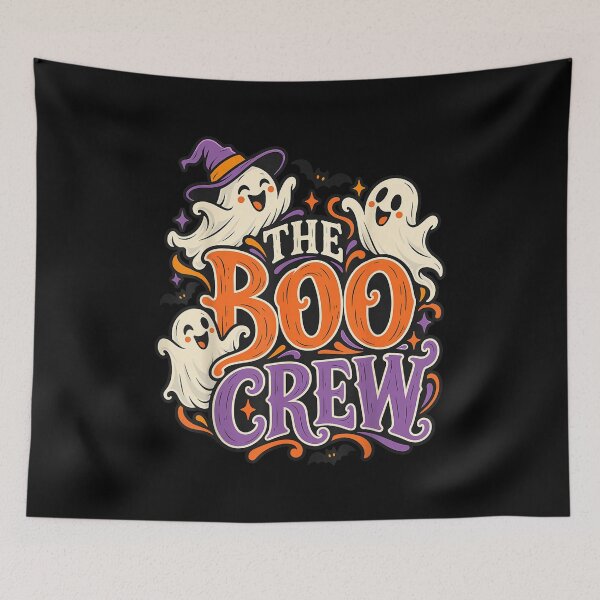 Item preview, The Boo Crew Cute Ghost Halloween Group designed and sold by Nannythenimfa.