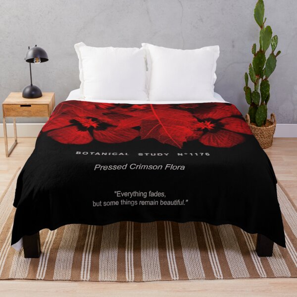 Item preview, Botanical Study N°1176 - Pressed Crimson Flora Moody Aesthetic designed and sold by Elżbieta  Kaps.