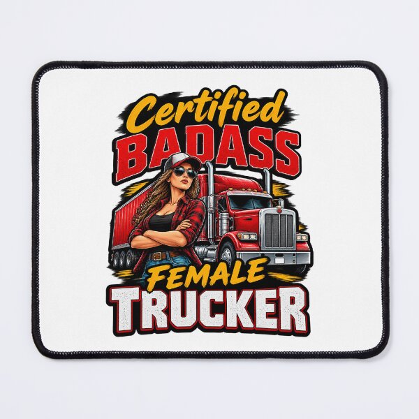 Item preview, Certified Female Trucker Graphic Design for Women Truck Drivers ⭐⭐⭐⭐⭐ designed and sold by CatGoesBoom.