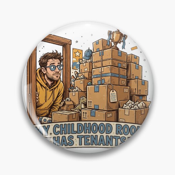 Item preview, My Childhood Room Has Tenants Funny Millennial T-Shirt designed and sold by Hearth & Hue.