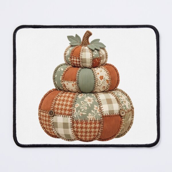 Item preview, Rustic Sage & Terracotta Stacked Patchwork Pumpkin designed and sold by abdelski.