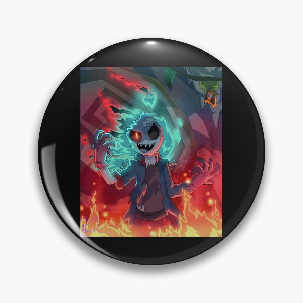 Item preview, Cartoon Zombie with Flaming Hands and Fiery Aura designed and sold by Baby-Care.