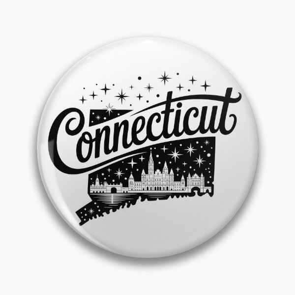 Item preview, Connecticut State Retro Script Skyline designed and sold by LoFizzy.