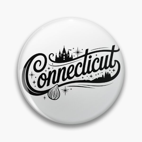 Item preview, Connecticut State Retro Script Skyline designed and sold by LoFizzy.