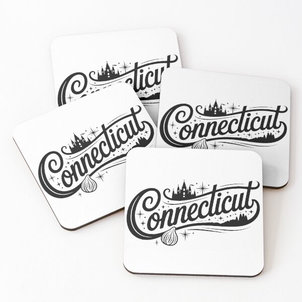 Item preview, Connecticut State Retro Script Skyline designed and sold by LoFizzy.