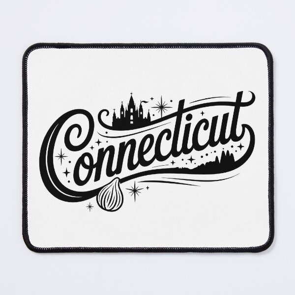 Item preview, Connecticut State Retro Script Skyline designed and sold by LoFizzy.