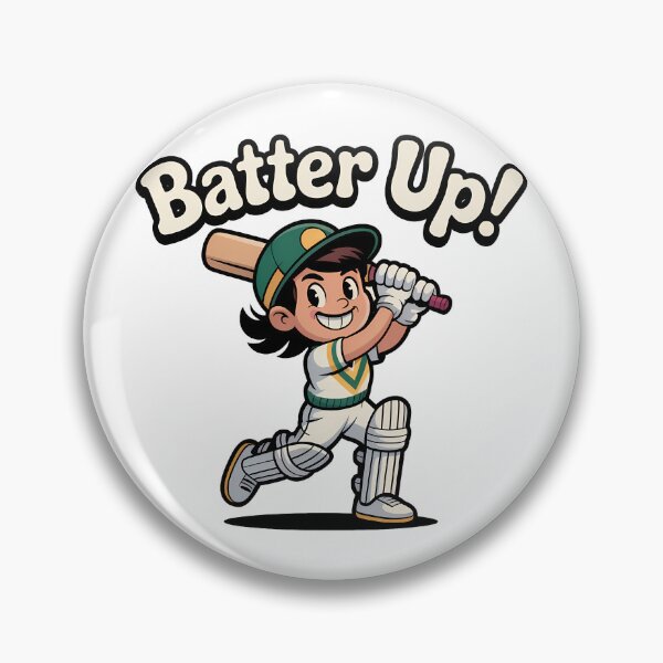 Item preview, Batter Up Cricket Girl Funny Retro Cartoon designed and sold by LoFizzy.