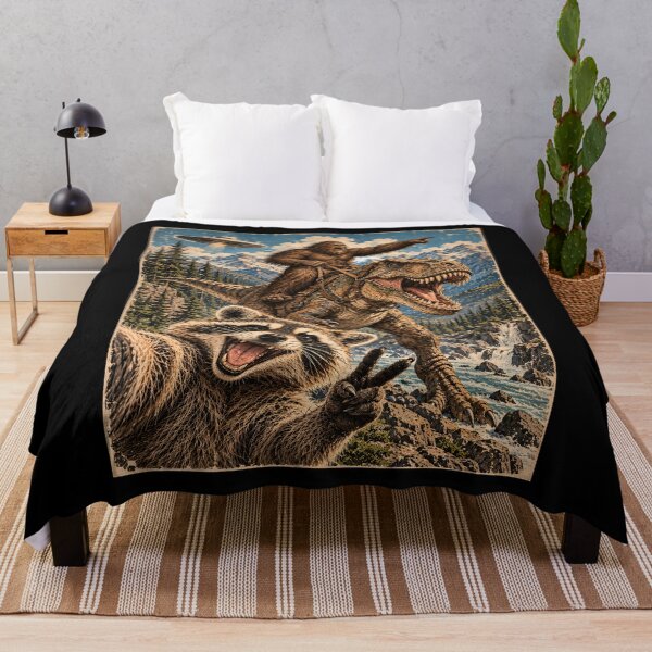 Item preview, Raccoon Selfie Bigfoot T Rex UFO designed and sold by fairmont-press.