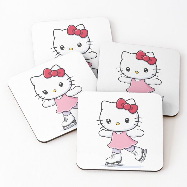 Item preview, Hello Kitty Ice Skating – Kawaii Retro Winter Aesthetic Cute Christmas Holiday Design designed and sold by rfd2.