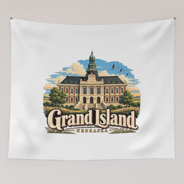 Item preview, Vintage Grand Island Nebraska Travel Souvenir Landmark Gift designed and sold by MichaeIRellov.