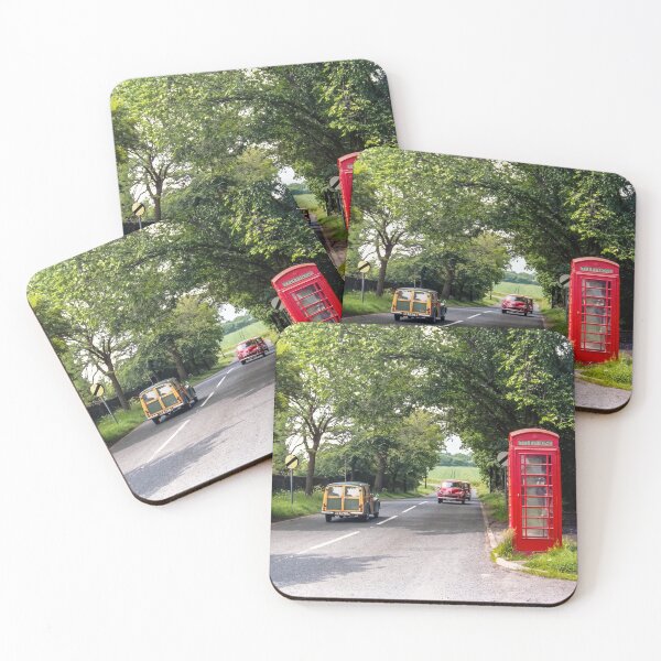 Item preview, 1970s Vintage Oxfordshire Country Road with Classic Cars & Red Phone Box designed and sold by ArtworkNorth.