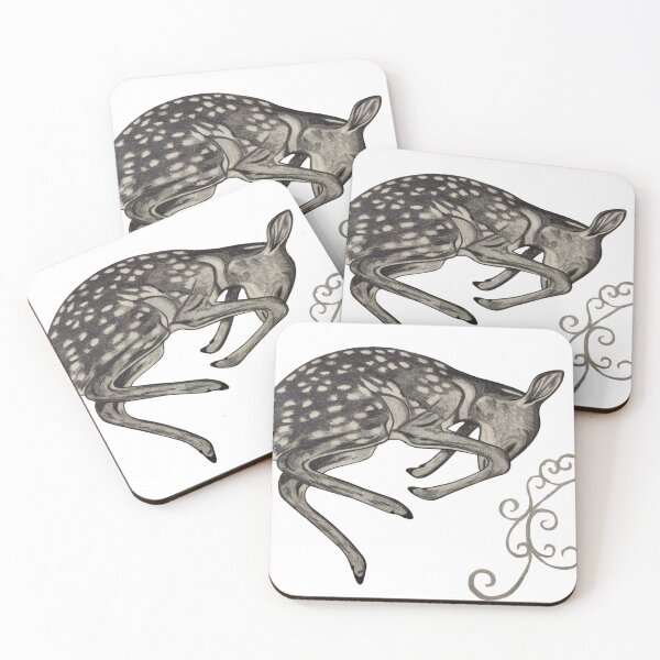 Item preview, curled up deer designed and sold by morbid_girl.