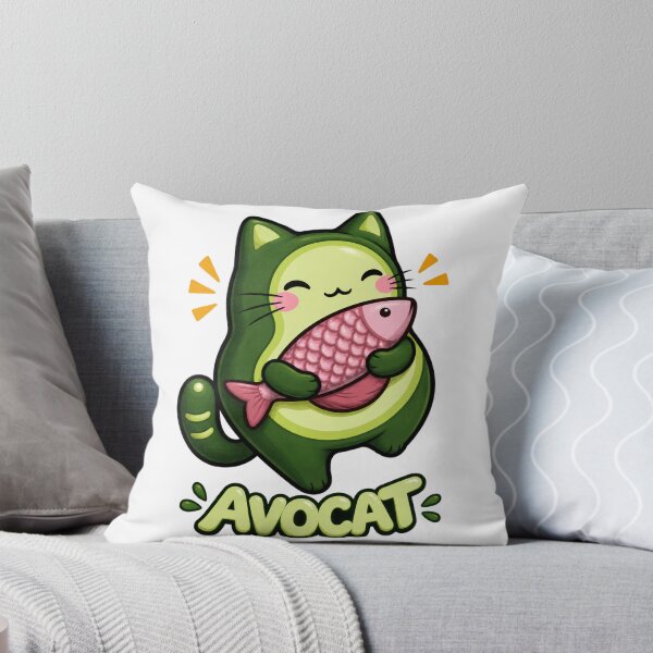 Item preview, Cute Avocado Cat Illustration for Animal and Food Lovers ⭐⭐⭐⭐⭐ designed and sold by dylovastuff.