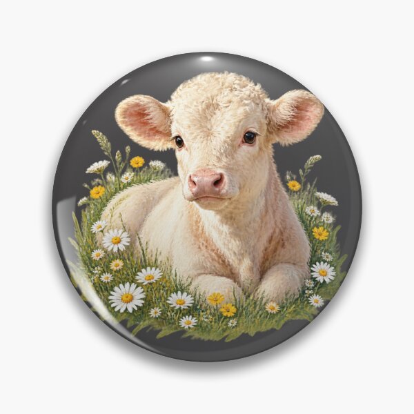 Item preview, Cute Baby Cow Illustration on a Pastel Afternoon Background LIMITED EDITION designed and sold by dylovastuff.