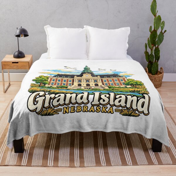 Item preview, Hand Drawn Grand Island Nebraska Travel Souvenir Landmark Gift designed and sold by MichaeIRellov.