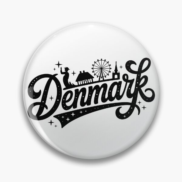 Item preview, Denmark Retro Script Skyline Vintage Souvenir designed and sold by LoFizzy.