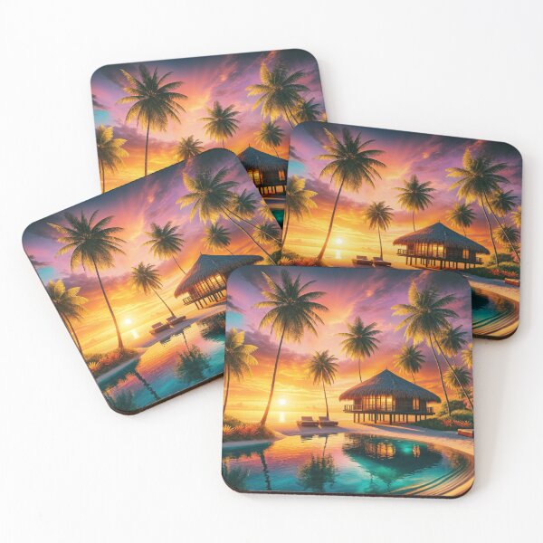 Item preview, Sunset by the Lagoon designed and sold by Undersea Ai Art.