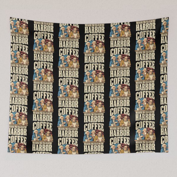 Item preview, Retro Colonial Fun Coffee Because The Tea Is In The Harbor designed and sold by OddityVault.