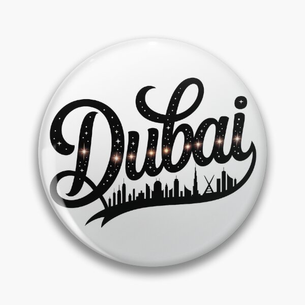 Item preview, Dubai Retro Script Skyline Vintage Souvenir designed and sold by LoFizzy.
