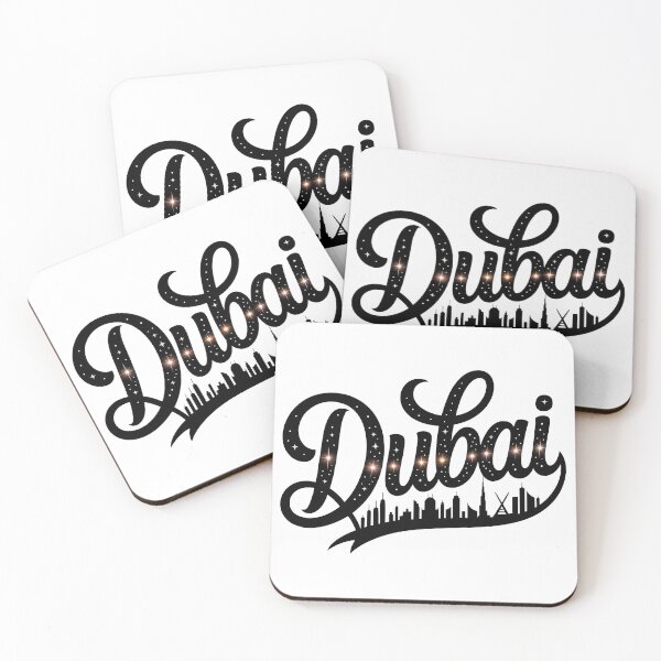 Item preview, Dubai Retro Script Skyline Vintage Souvenir designed and sold by LoFizzy.