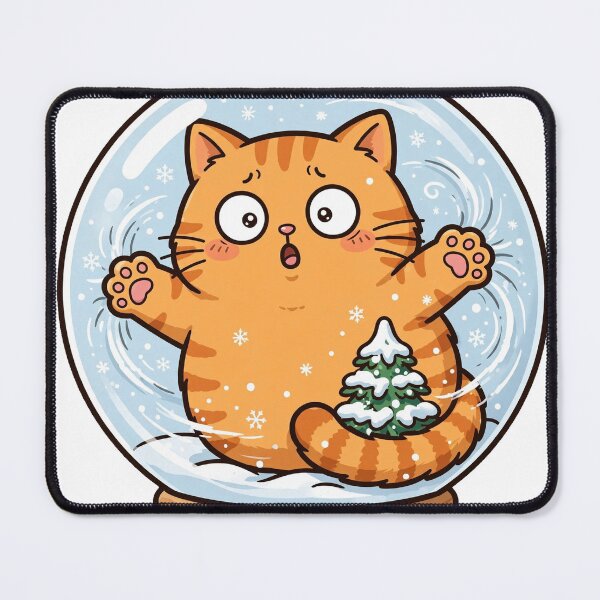 Item preview, Snow Globe Cat Winter Surprise designed and sold by Dlvznbm.
