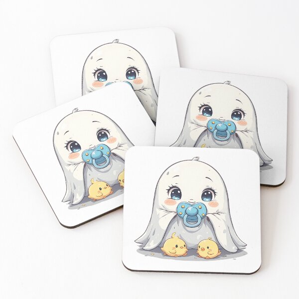 Item preview, Adorable infant phantom, pastel spooky character designed and sold by Print_This_Out.