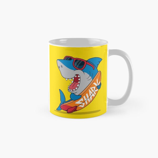 Item preview, Cool Blue Shark with Sunglasses and Surfboard – Funny Summer Surfing Art designed and sold by Lunviko49.