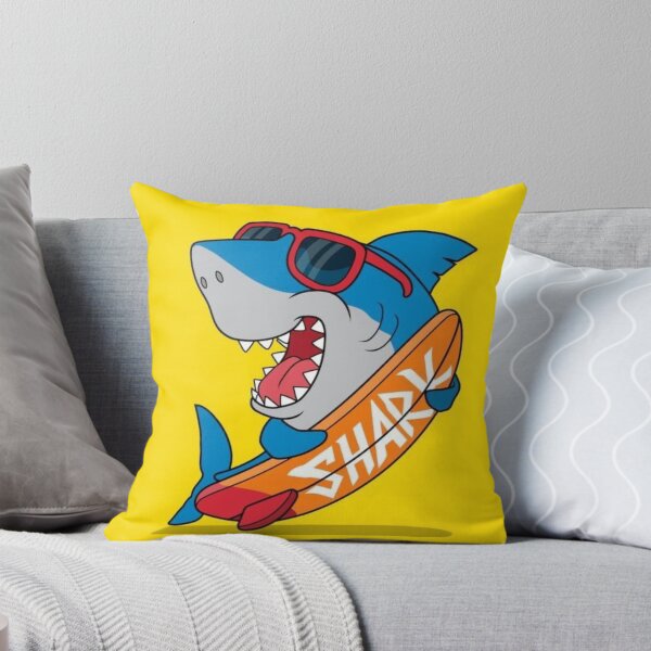 Item preview, Cool Blue Shark with Sunglasses and Surfboard – Funny Summer Surfing Art designed and sold by Lunviko49.