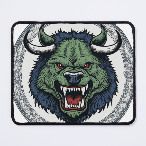 Item preview, Fierce Wisconsin Hodag Emblem designed and sold by Five Reasons Designs.