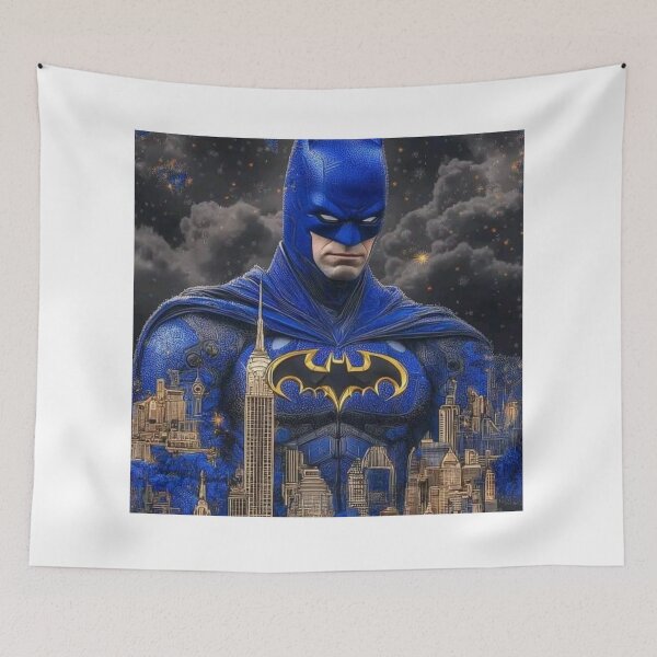 Item preview, Batman over the Golden Gotham City Skyline designed and sold by DKSH1234.