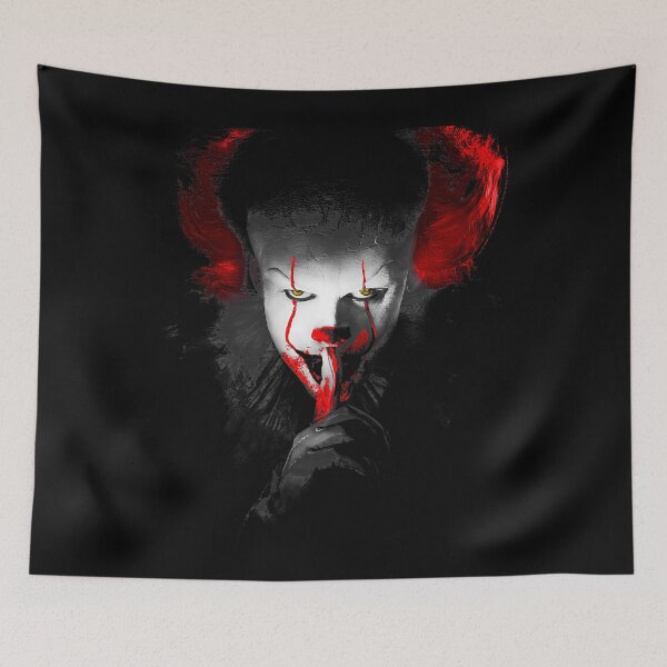 Item preview, It Pennywise The Clown Bloody Shhh Portrait Horror Movie designed and sold by NilsDervaux.