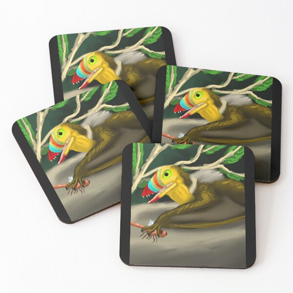 Item preview, Colorful Pterosaur Catching Insect Digital Illustration designed and sold by Baby-Care.