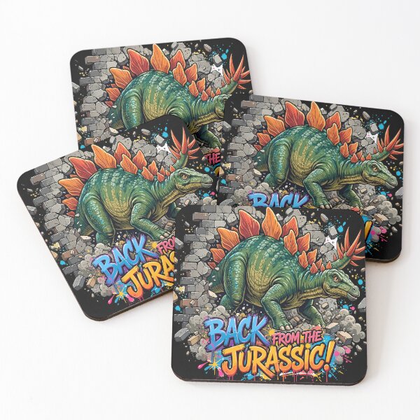 Item preview, BACK FROM THE JURASSIC! Colorful Graffiti Stegosaurus designed and sold by AEROOZETA.