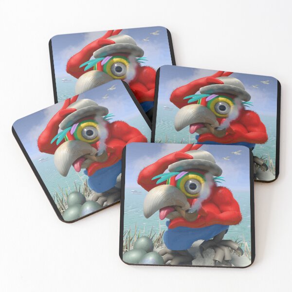 Item preview, Whimsical Cartoon Bird with Smoking Pipe by the Seashore designed and sold by Baby-Care.