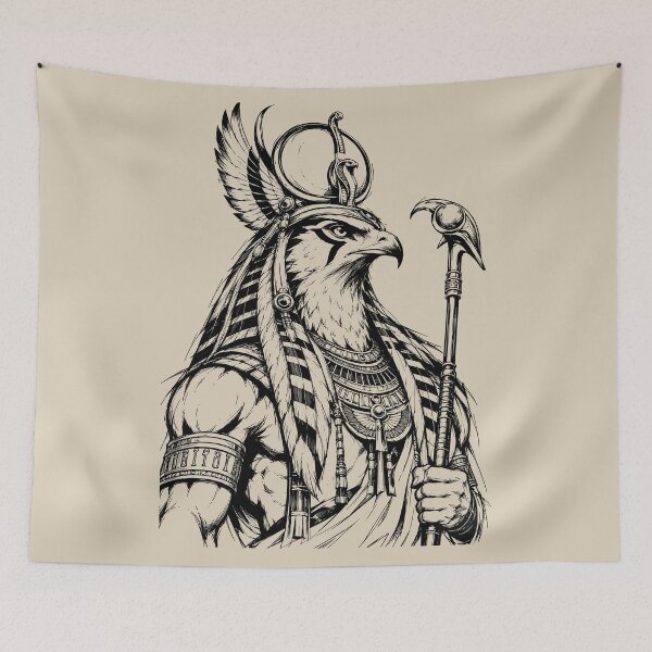 Item preview, Falcon-Headed Horus Egyptian God designed and sold by bapupa.