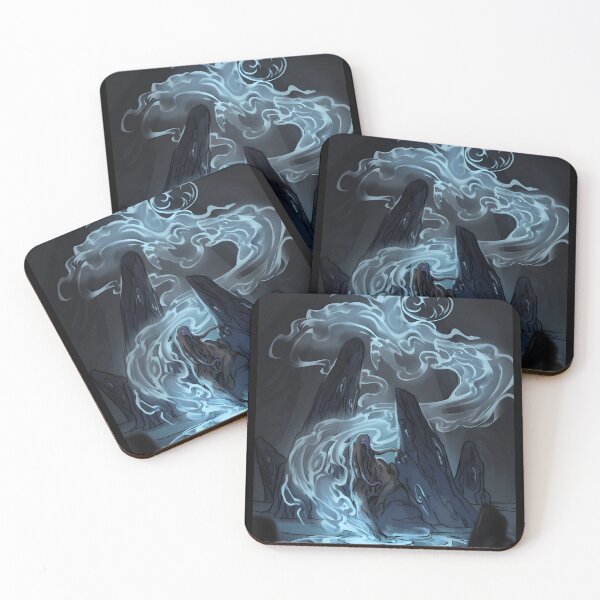 Item preview, Mystical Spirit Wolf and Dragon Smoke in Stone Circle designed and sold by Baby-Care.