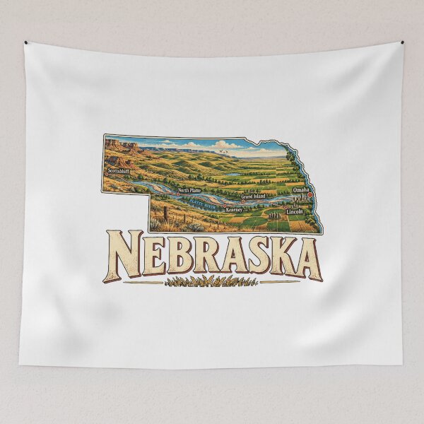 Item preview, Vintage Nebraska Travel Souvenir Landmark Gift designed and sold by MichaeIRellov.