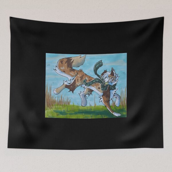 Item preview, Playful Spotted Dog With Scarf Running in Meadow designed and sold by Baby-Care.