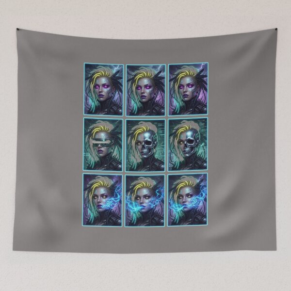 Item preview, Nine Panel Pop Art Portrait Series-45 designed and sold by ElizabethSWoodr.