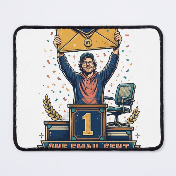 Item preview, One Email Sent, Day Complete Funny Millennial T-Shirt designed and sold by Hearth & Hue.