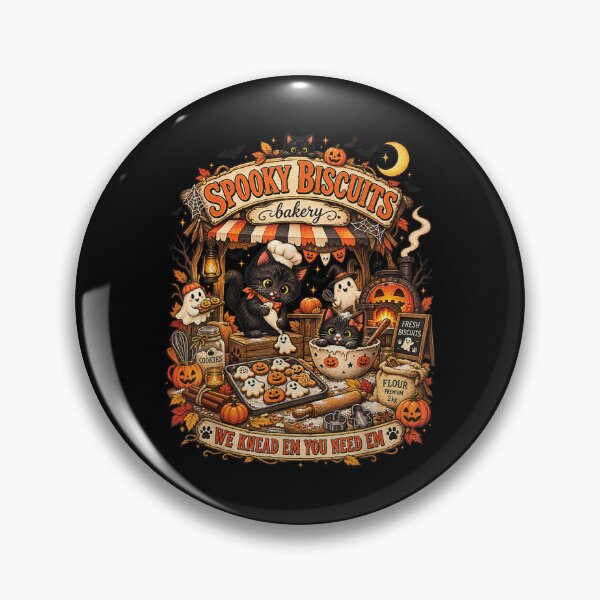 Item preview, Spooky Biscuits Bakery Cute Black Cat Halloween Pumpkins designed and sold by Nannythenimfa.