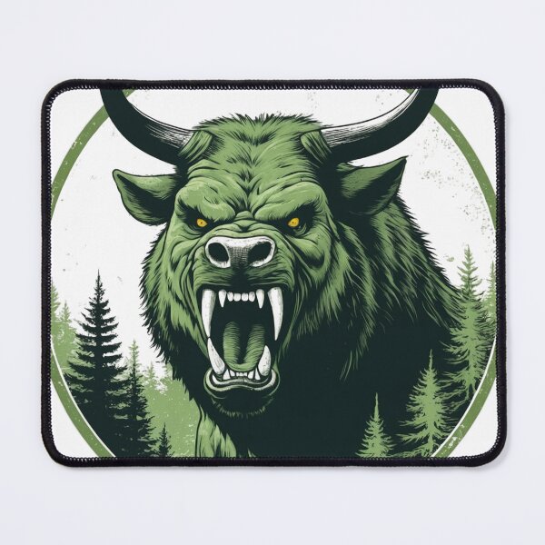 Item preview, Fierce Wisconsin Hodag Emblem designed and sold by Five Reasons Designs.